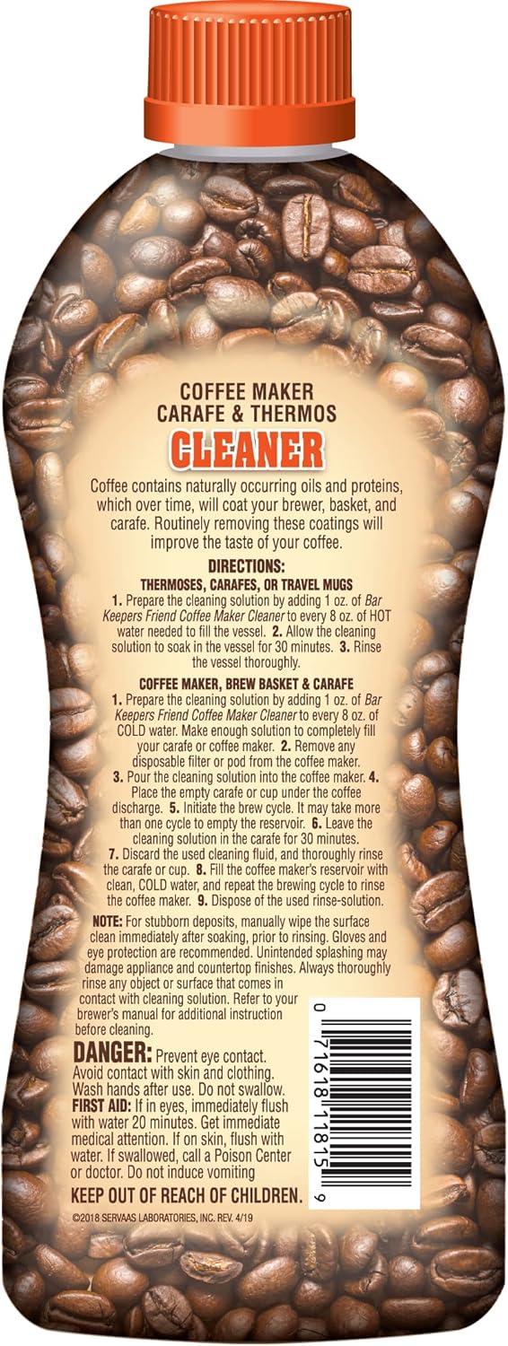 image:imageBar Keepers Friend Coffee Maker Cleaner 2 x 12 oz Removes Stains amp Oily Residue from Espresso Machines Carafes Thermos Drip Coffee Pots SingleCup Coffee Makers amp More1