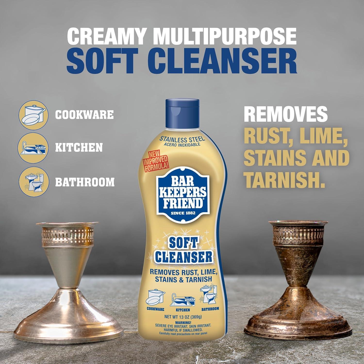 image:imageBar Keepers Friend Soft Cleanser Liquid 13 oz x 2 Multipurpose Surface Cleaner Soap Scum amp Grease from Stainless Steel amp More13 Ounce Pack of 2