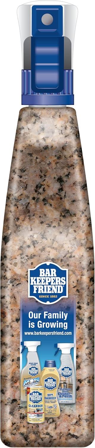 image:imageBar Keepers Friend Stone amp Granite Cleaner and Polish 254 oz Plus 1 Microfiber Cloth 2pc Cleaning Kit Multi Surface Cleaner for Use on Natural Manufactured amp Polished Stone CountertopsGranite Stone