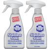 image:imageBar Keepers Friend Stainless Steel Cleaner and Polish Spray 2 x 16 oz Removes Oily Fingerprints Hard Water Stains Grime amp Food Debris without Scratching or Dulling Appliances amp Surfaces